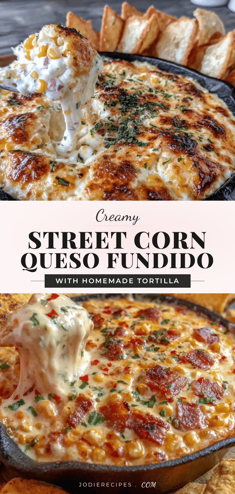 creamy street corn queso fundido recipe