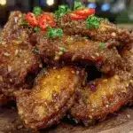 crispy air fryer honey garlic chicken wings - featured image