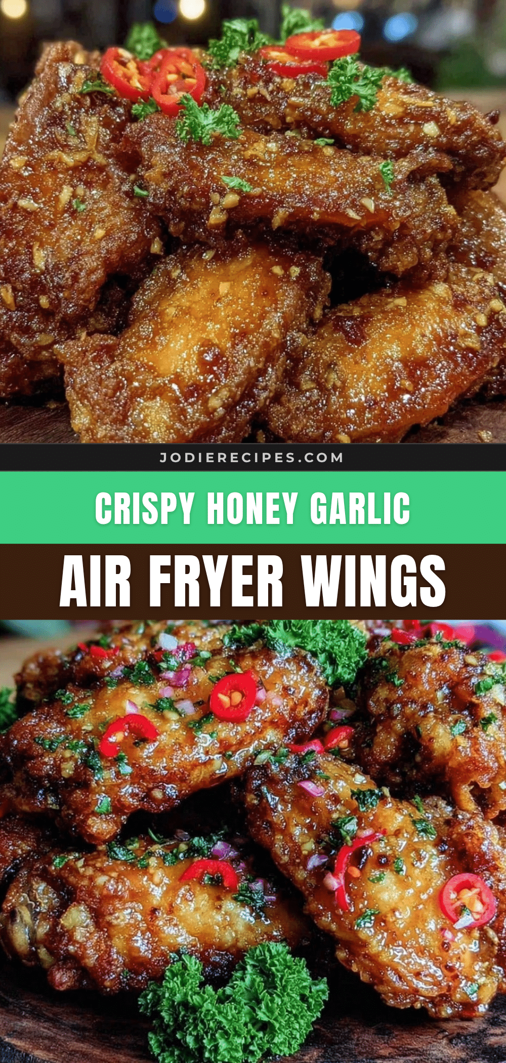 crispy air fryer honey garlic chicken wings recipe