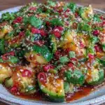 crispy asian smashed cucumber salad - featured image