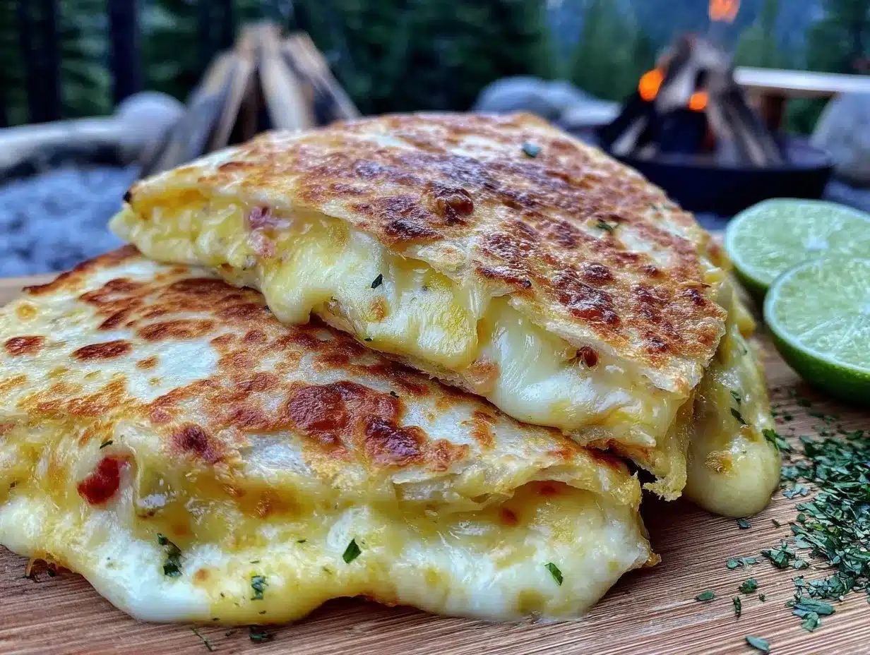 crispy blackstone camping quesadillas preparation steps