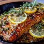 crispy garlic butter salmon - featured image