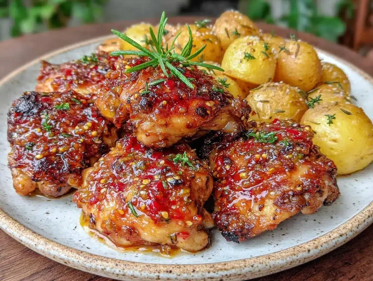 crispy honey mustard chicken thighs preparation steps
