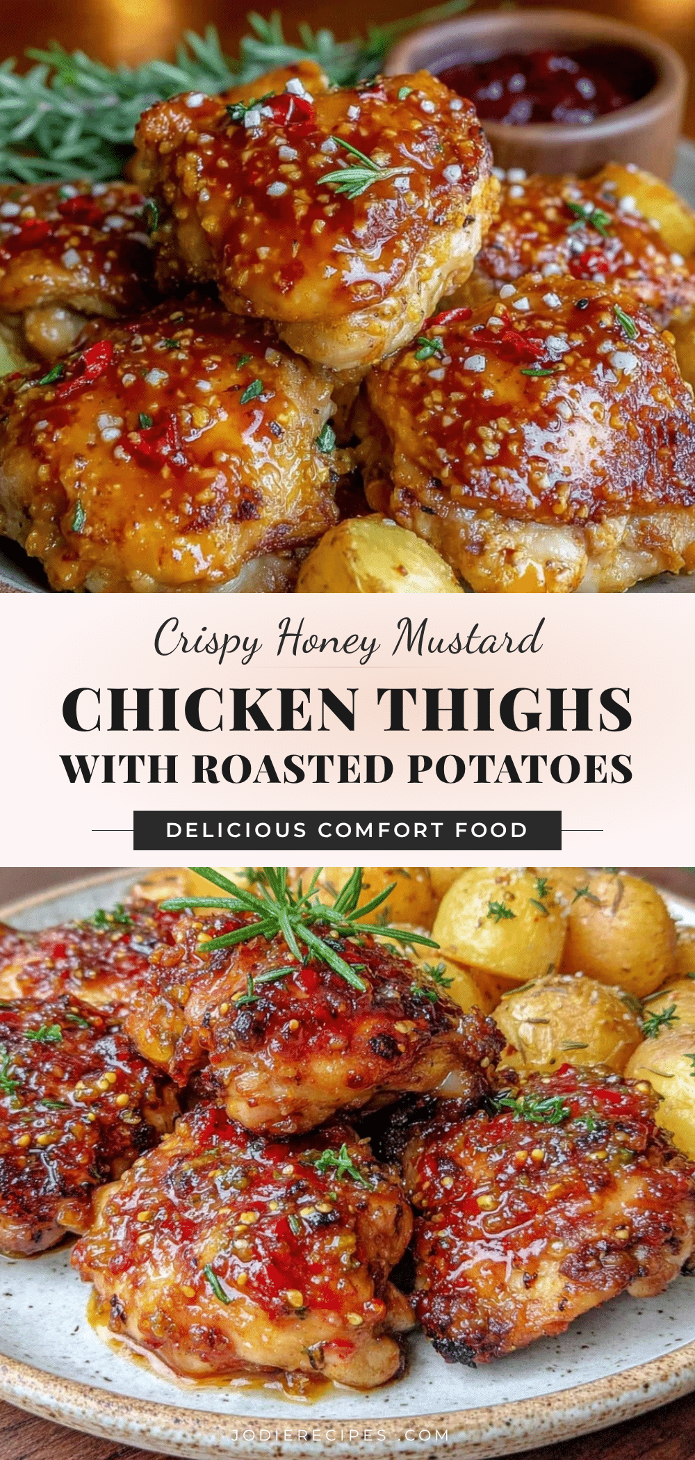 crispy honey mustard chicken thighs recipe