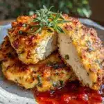 crispy parmesan crusted air fryer chicken cutlets - featured image