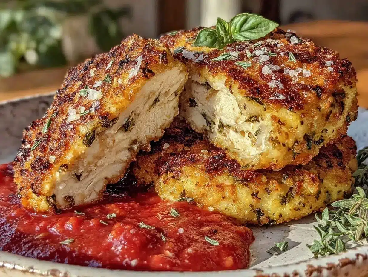 crispy parmesan crusted air fryer chicken cutlets preparation steps