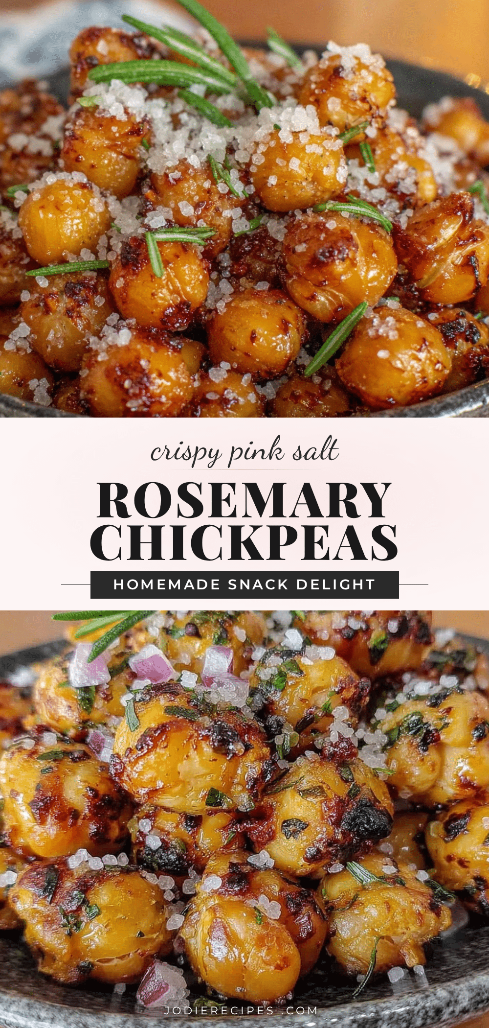 crispy pink Himalayan salt roasted rosemary chickpeas recipe