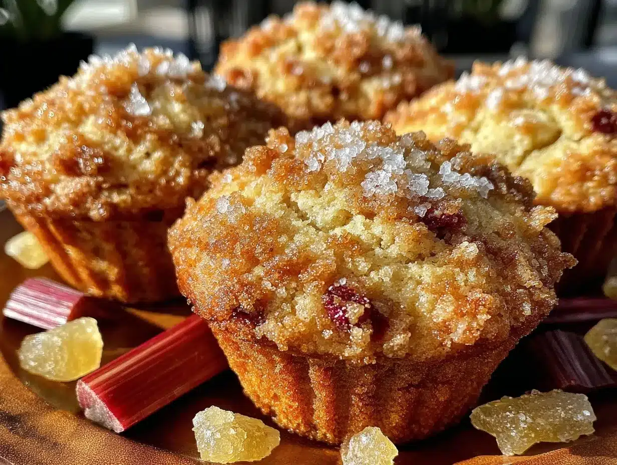 crispy rhubarb muffins preparation steps