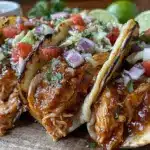 crockpot honey lime chicken street tacos - featured image