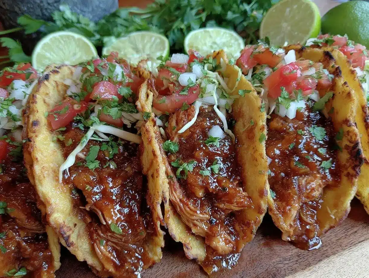 crockpot honey lime chicken street tacos preparation steps