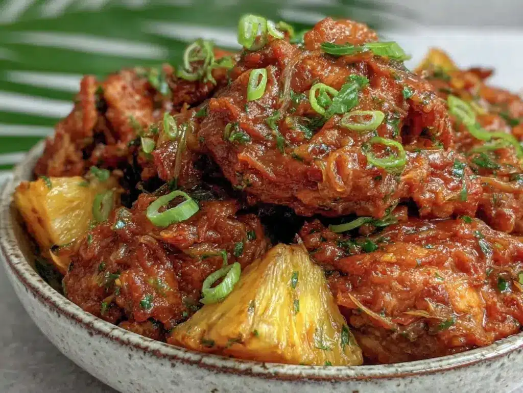 easy crockpot hawaiian teriyaki chicken - featured image
