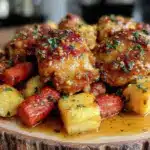 easy crockpot honey garlic chicken - featured image