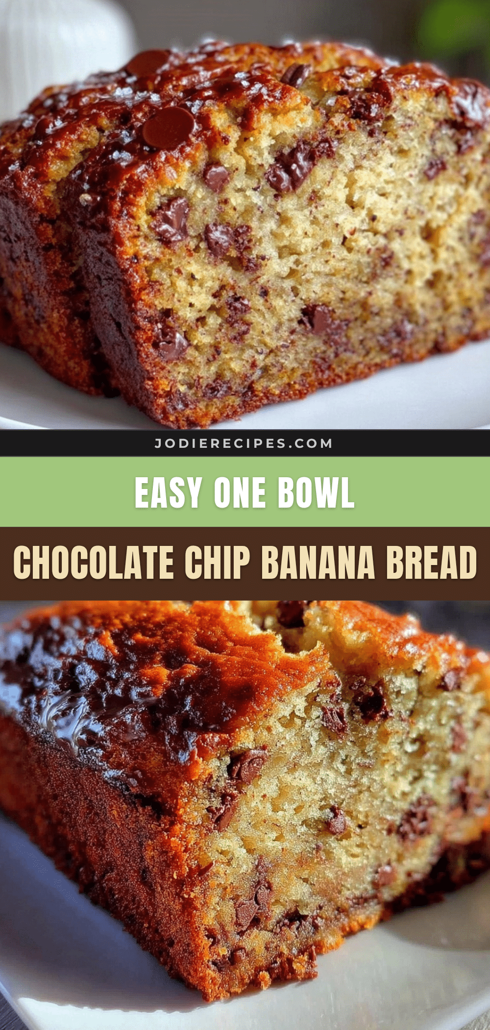 easy one bowl chocolate chip banana bread recipe