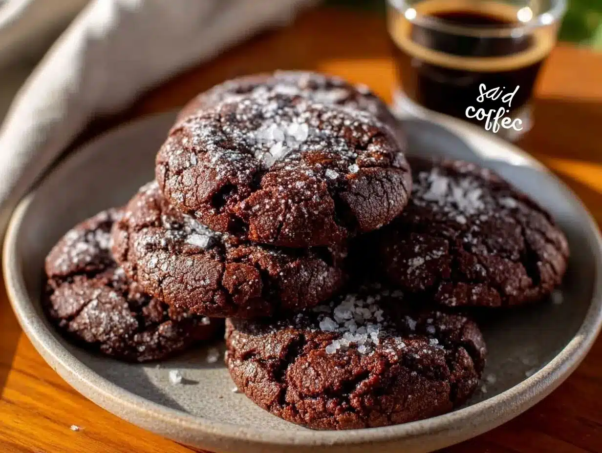 espresso brownie crinkle cookies preparation steps
