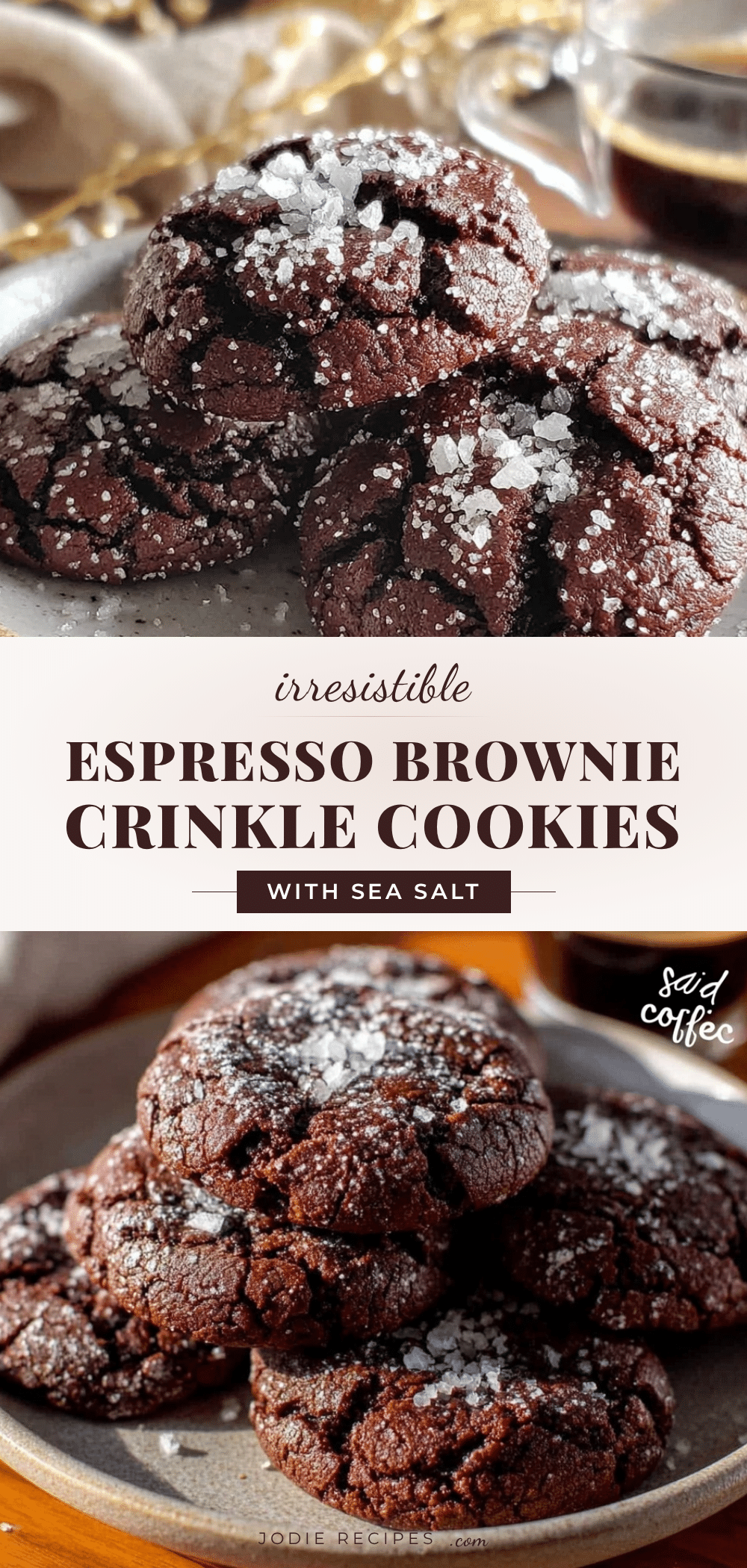 espresso brownie crinkle cookies recipe