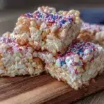 Festive Firecracker Rice Crispy Treat Bars - featured image