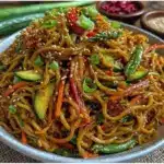 fresh cold sesame noodle salad - featured image