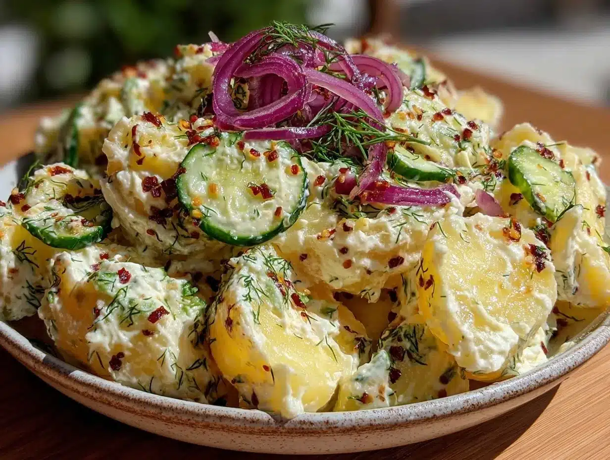 fresh dill pickle potato salad preparation steps