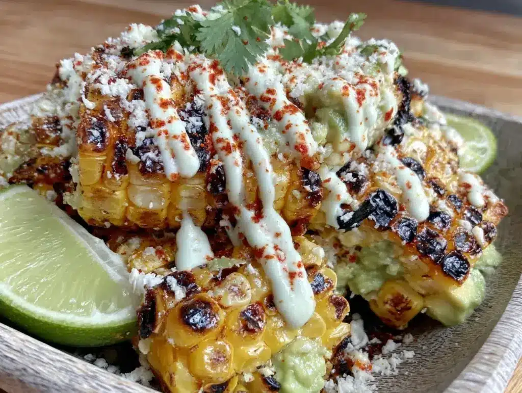fresh grilled corn and avocado salad - featured image