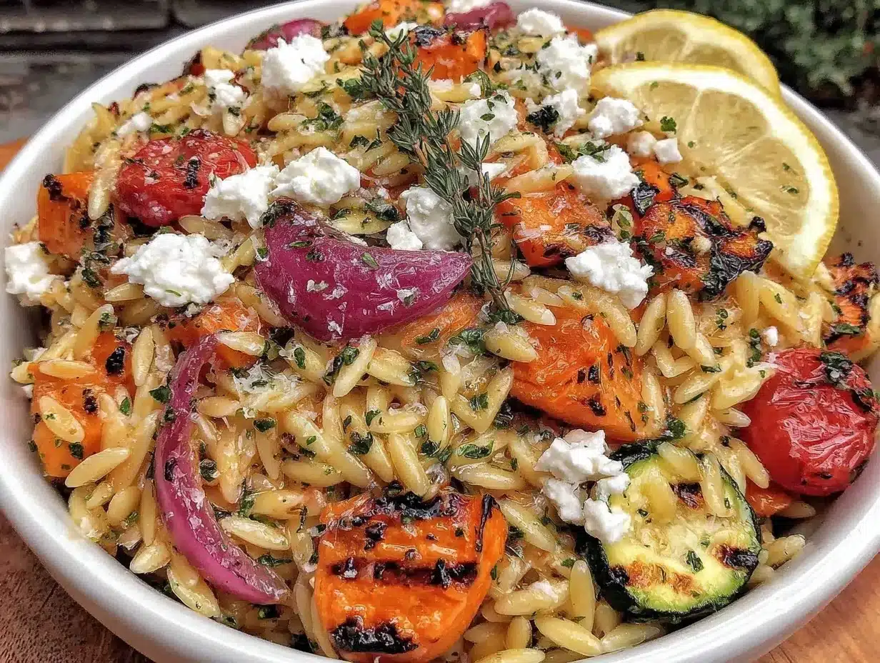 fresh lemon herb orzo salad preparation steps