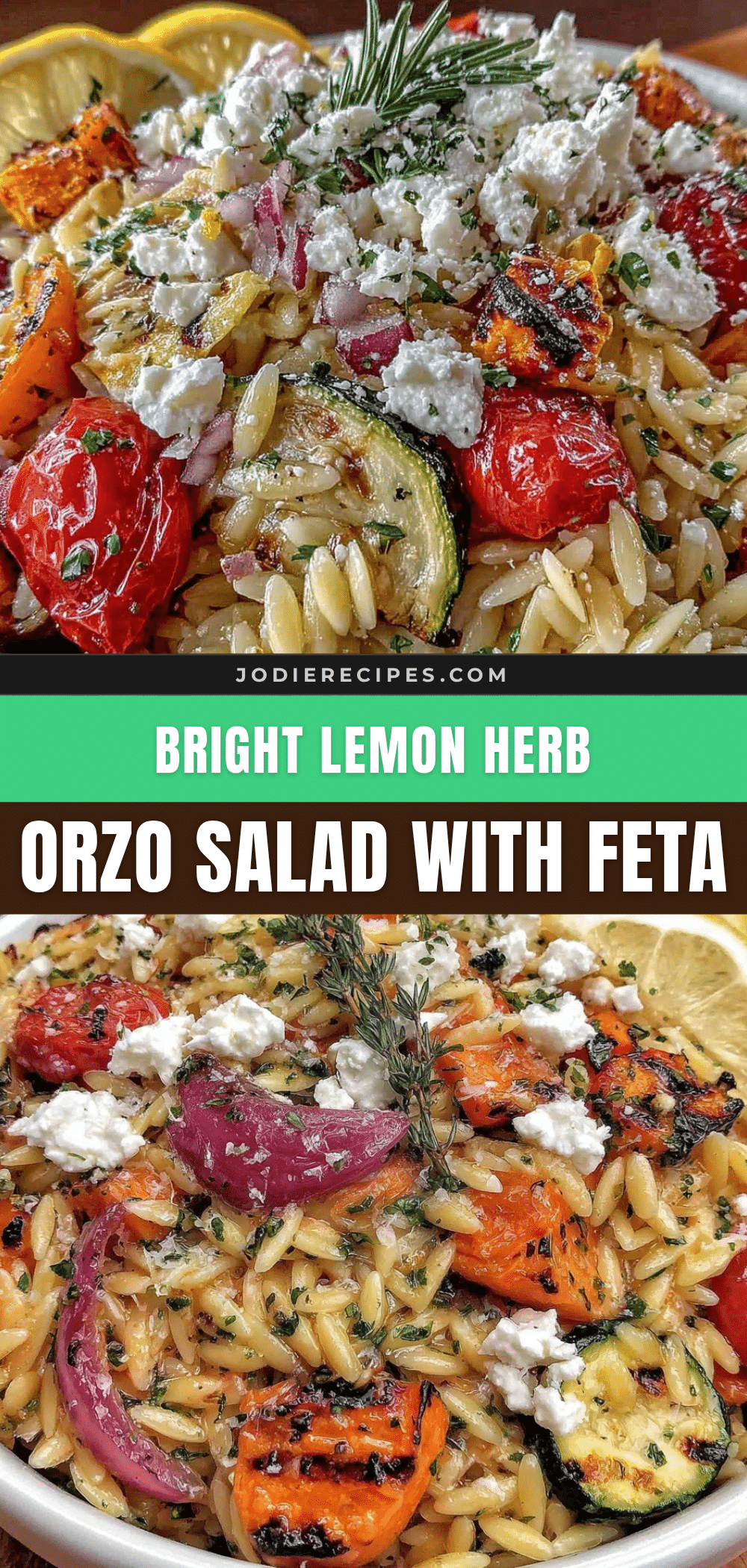 fresh lemon herb orzo salad recipe