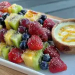 fresh rainbow fruit kabobs - featured image