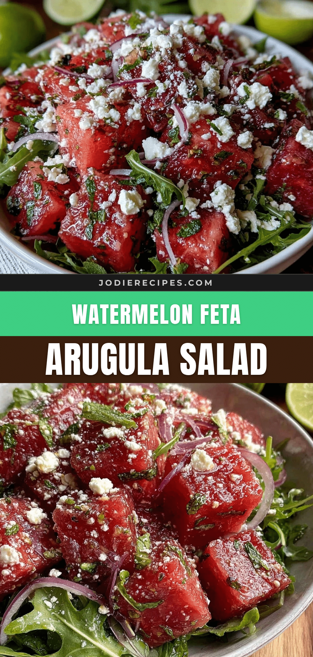 fresh watermelon feta arugula salad recipe