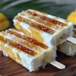frozen mango coconut popsicles - featured image