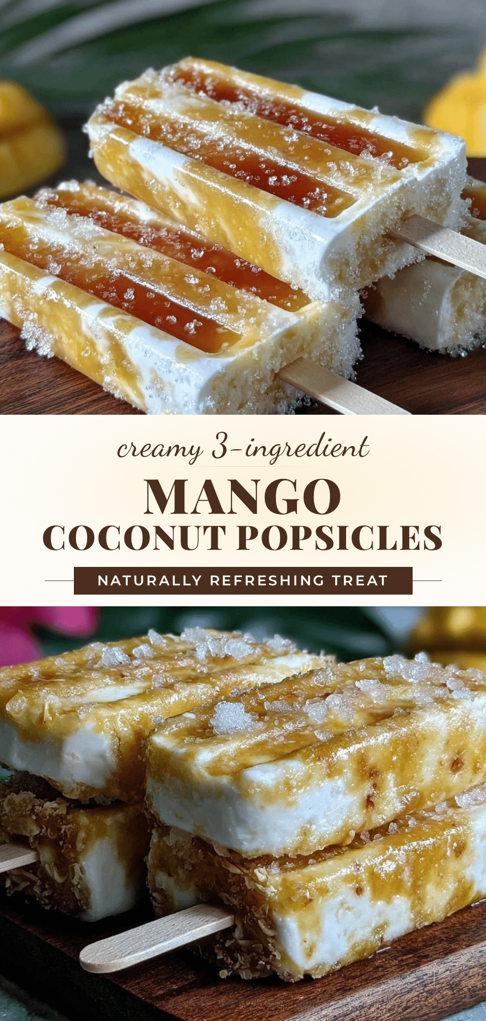 frozen mango coconut popsicles recipe