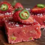 frozen strawberry jalapeño margarita bars - featured image