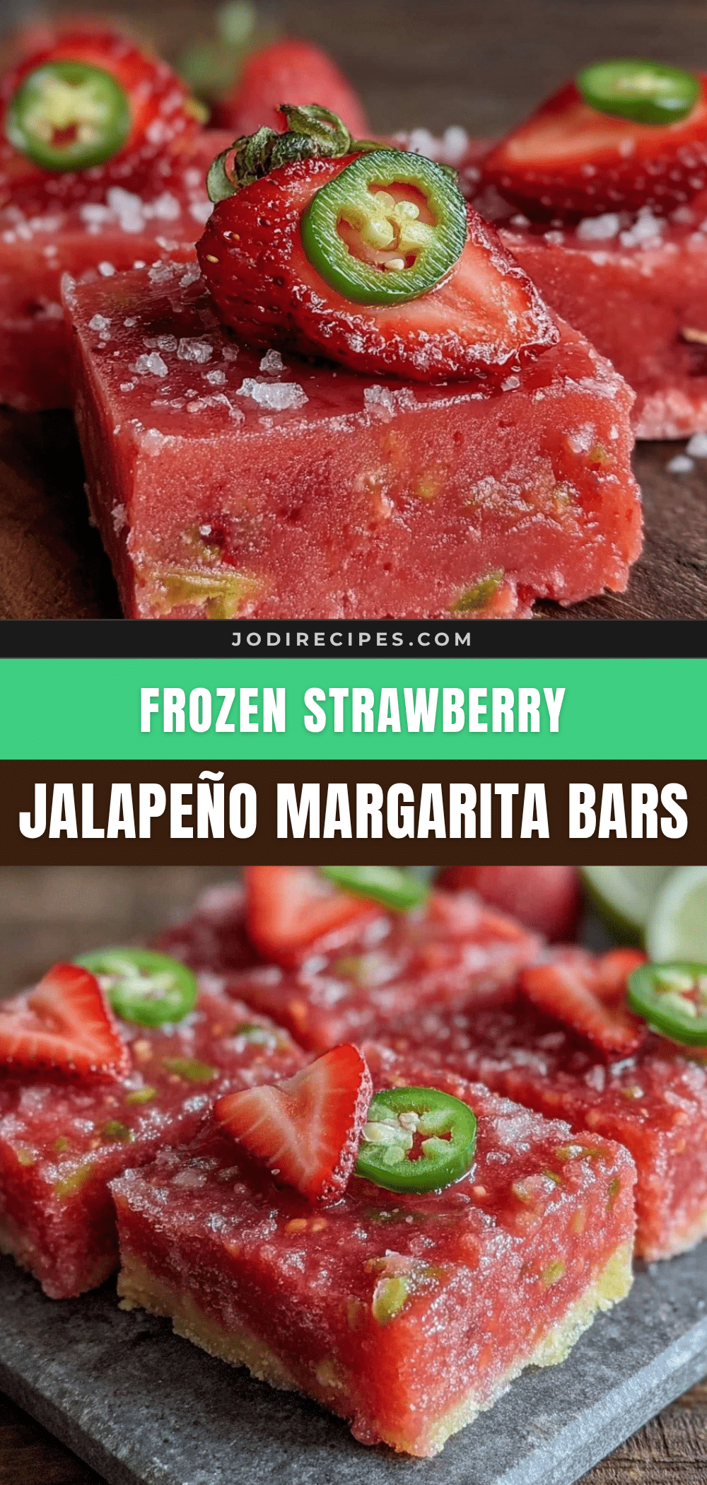 frozen strawberry jalapeño margarita bars recipe