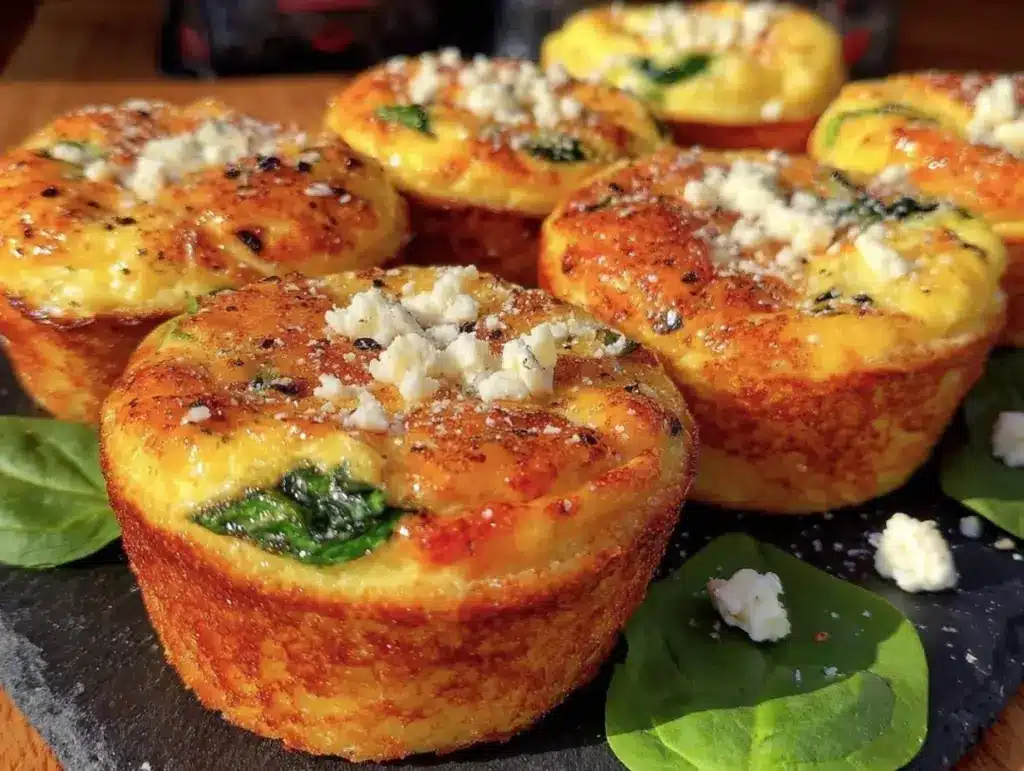 gestational diabetes spinach feta egg muffin bites - featured image