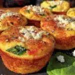 gestational diabetes spinach feta egg muffin bites - featured image