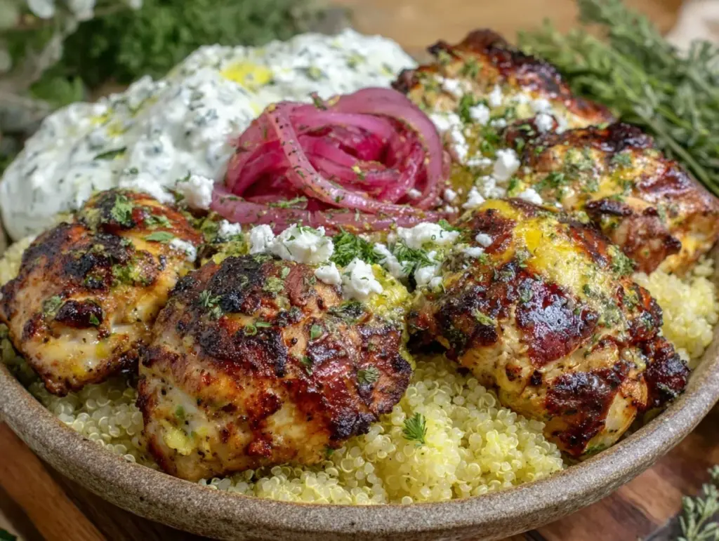 Greek chicken bowls - featured image