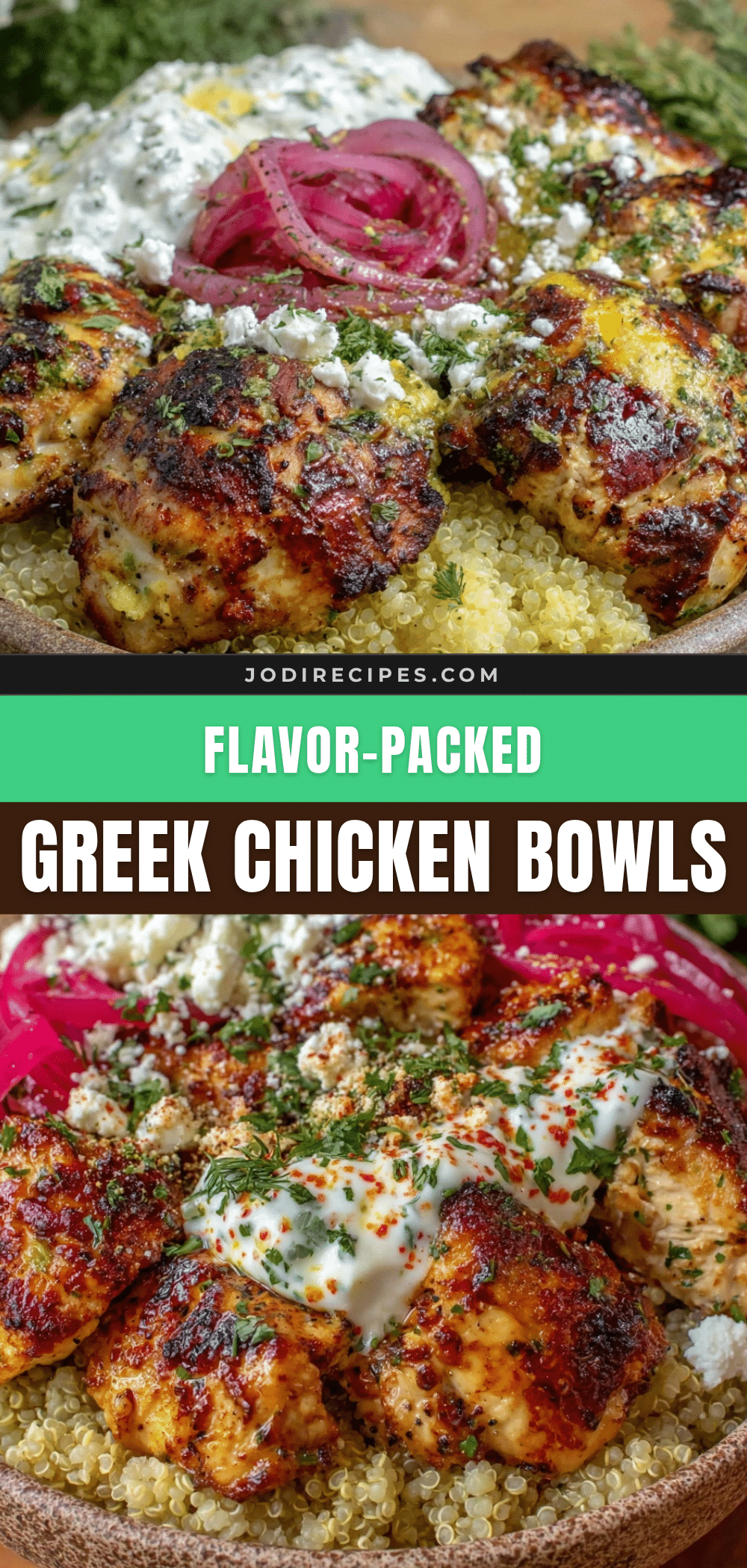 Greek chicken bowls recipe