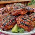 grilled honey chipotle chicken thighs - featured image