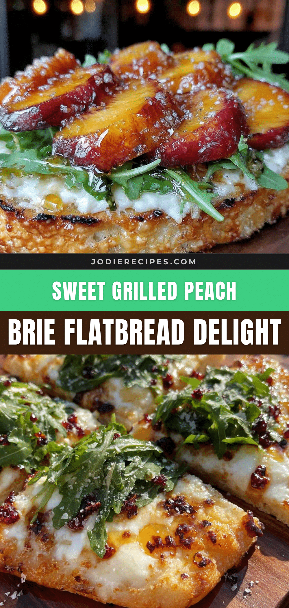 grilled peach and brie flatbread recipe