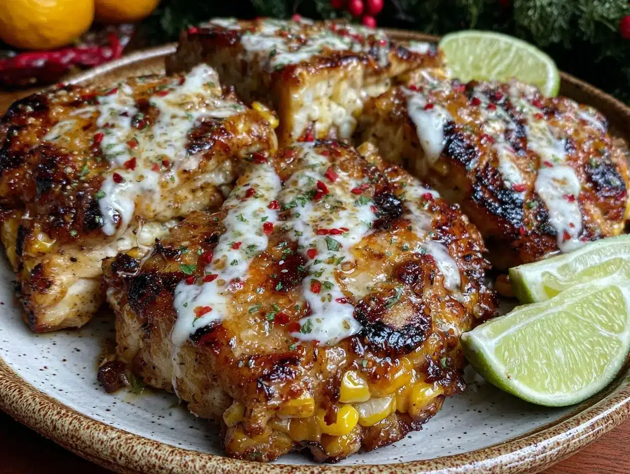 grilled street corn chicken preparation steps