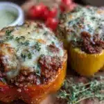 healthy stuffed bell peppers without rice - featured image