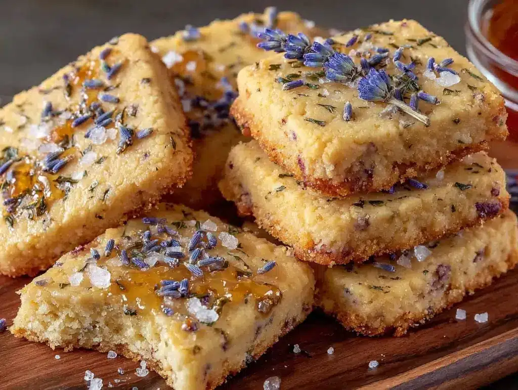 lavender honey shortbread cookies - featured image