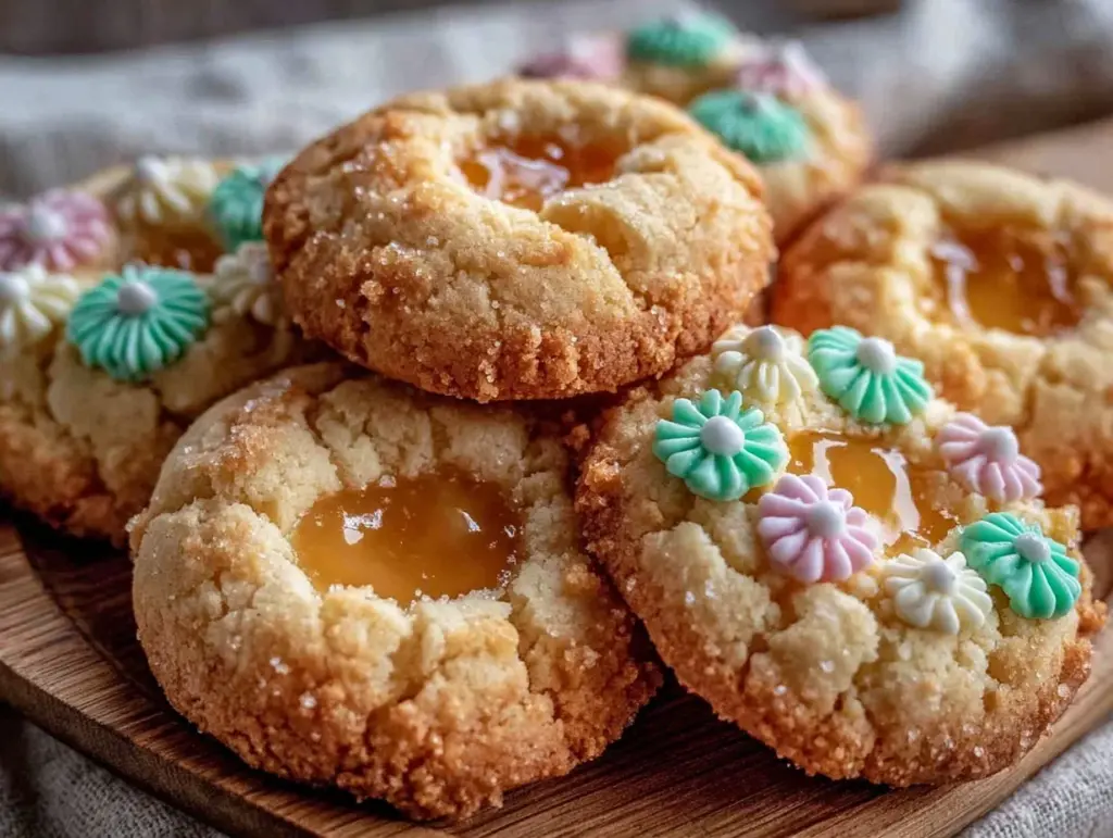 lemon curd thumbprint cookies - featured image