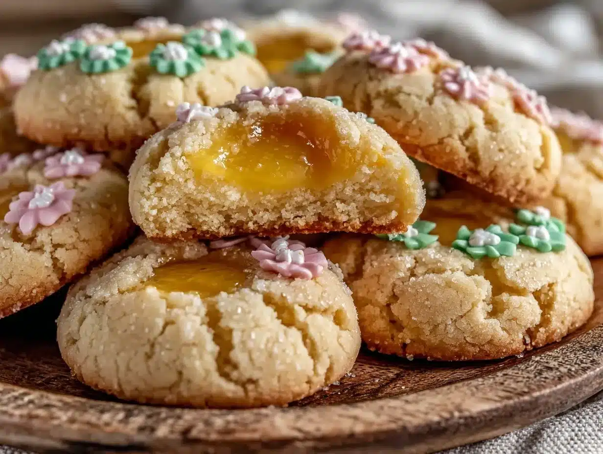 lemon curd thumbprint cookies preparation steps