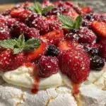 light summer berry pavlova - featured image