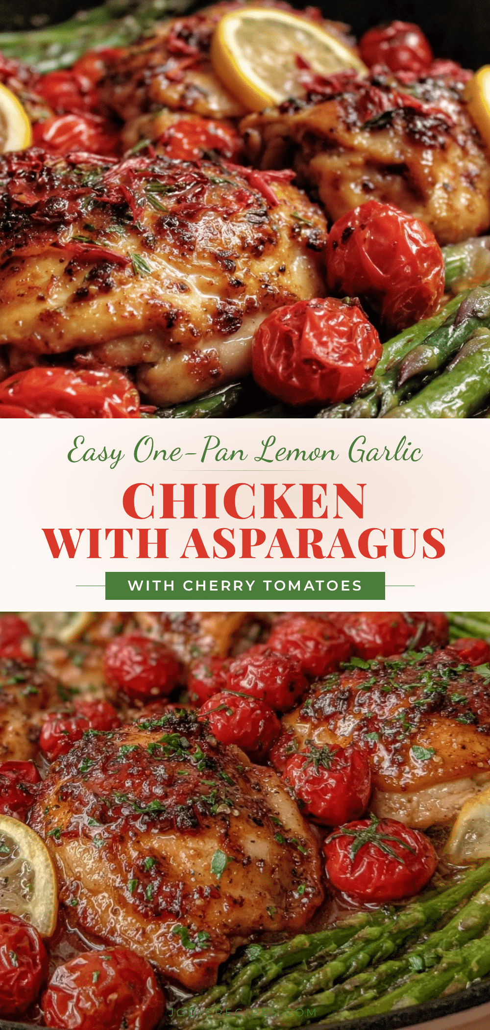 one-pan lemon asparagus chicken recipe