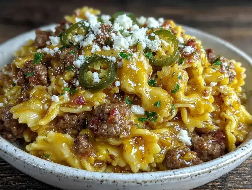 one-pot spicy taco pasta - featured image