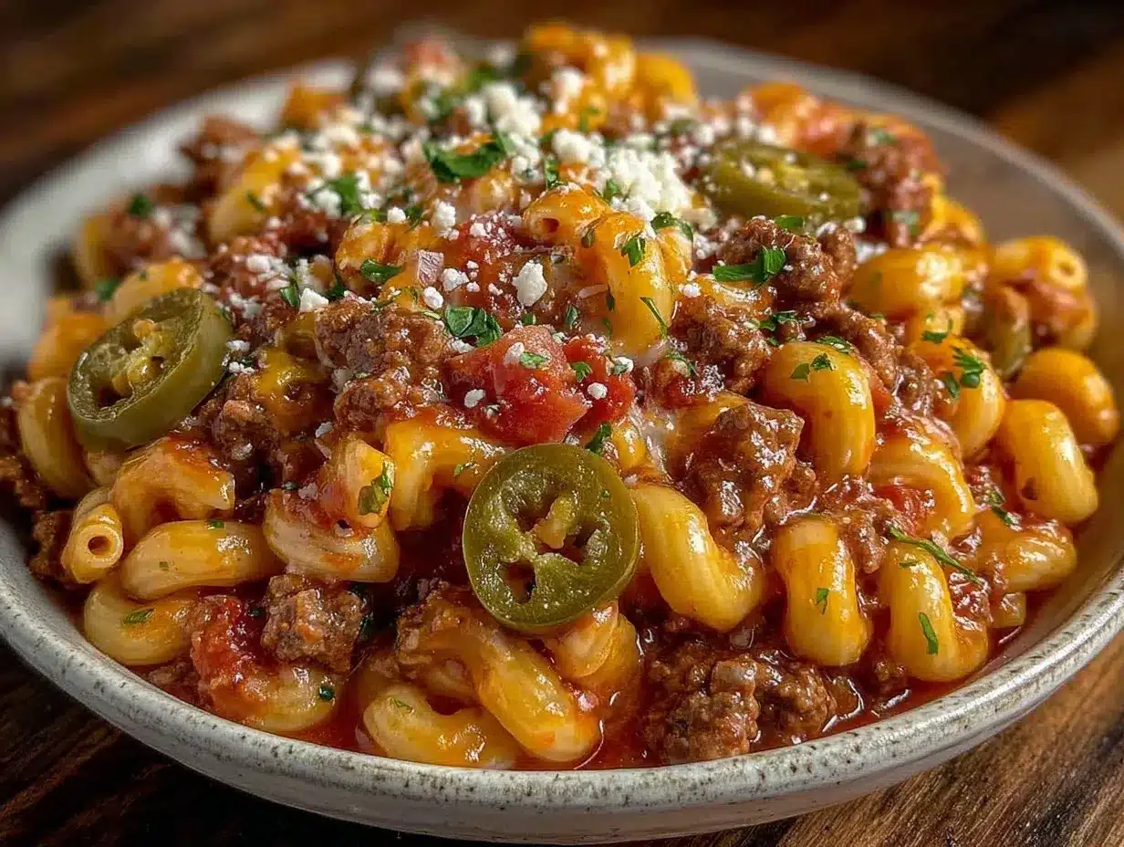 one-pot spicy taco pasta preparation steps