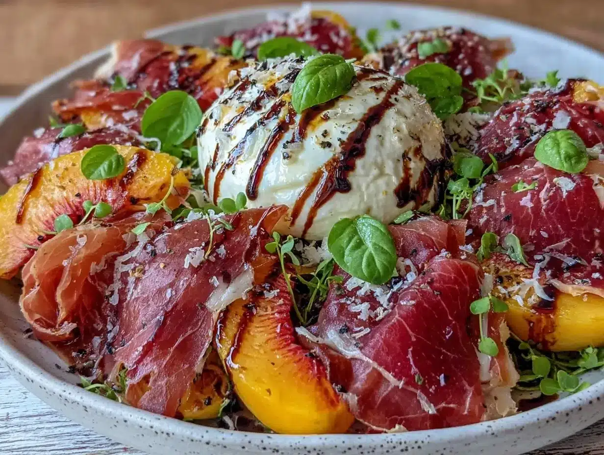 peach burrata salad preparation steps