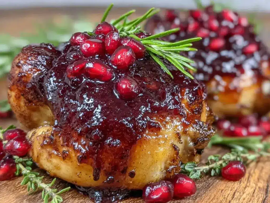 pomegranate glazed Cornish hens - featured image
