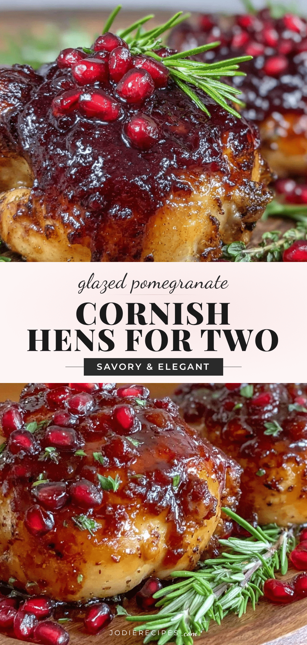 pomegranate glazed Cornish hens recipe