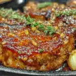 quick honey garlic pork chops - featured image
